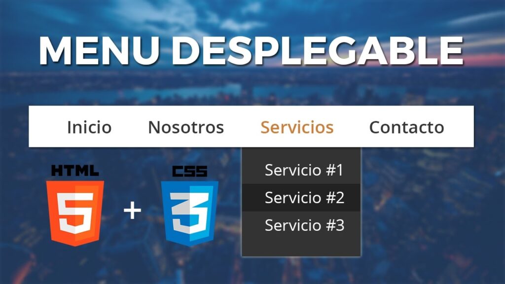 menús desplegables html y css